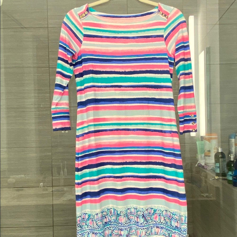 Lilly Pulitzer UPF 50+ Sophie Dress Sandy Shell